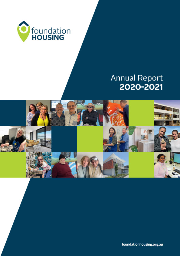 Cover image of the Foundation Housing 2020-2021 Annual Report