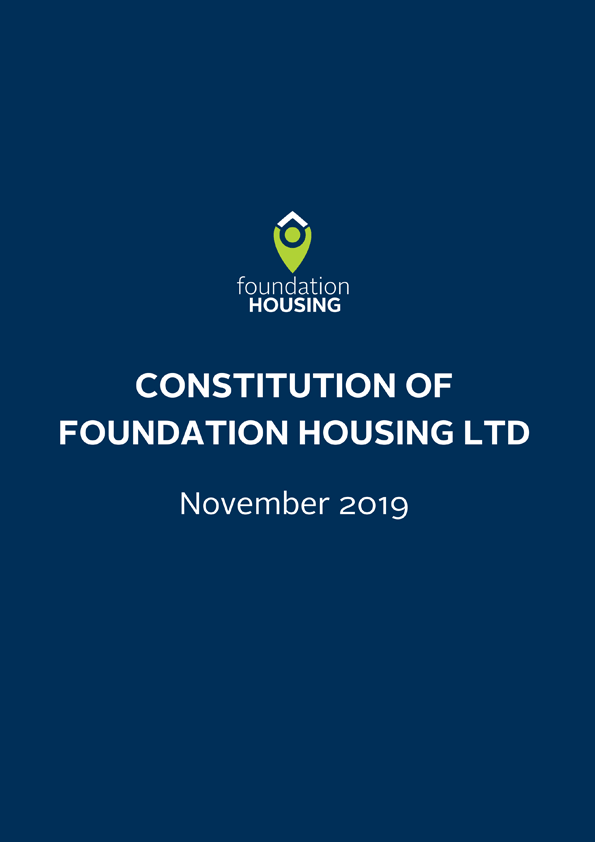 Cover image of the Foundation Housing Constitution